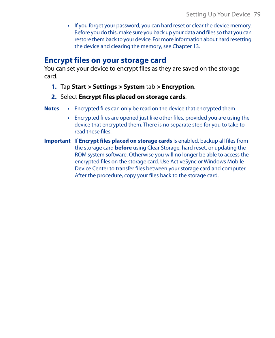 Encrypt files on your storage card | Insignia X7510 User Manual | Page 79 / 241