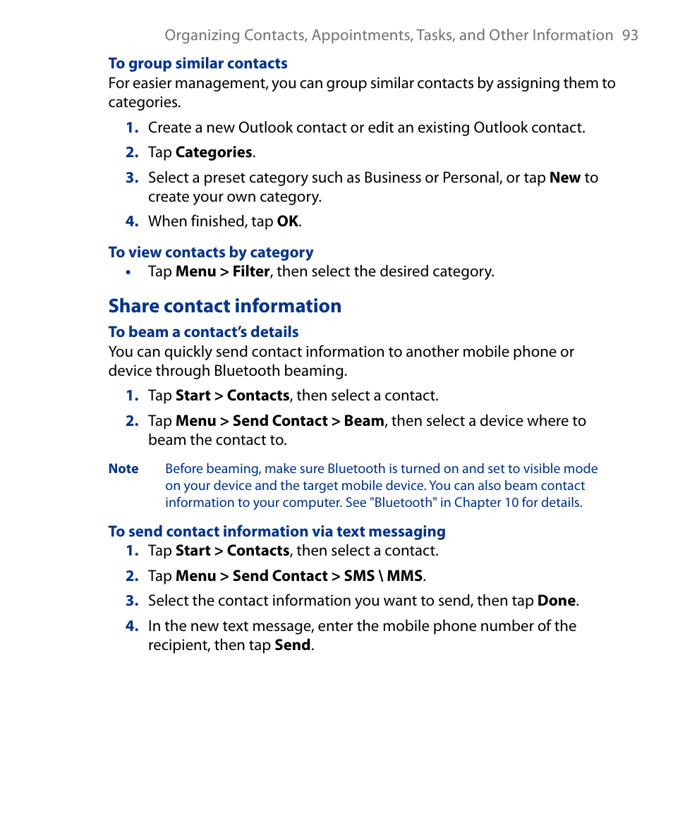 Share contact information | Insignia X7510 User Manual | Page 93 / 241