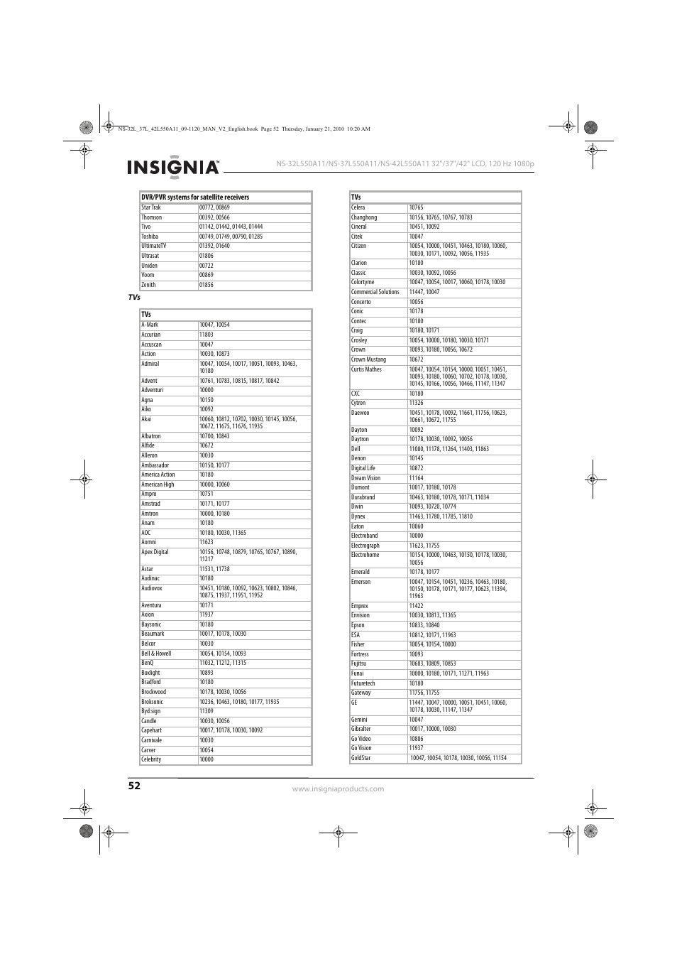 Insignia NS-32L550A11 User Manual | Page 56 / 68