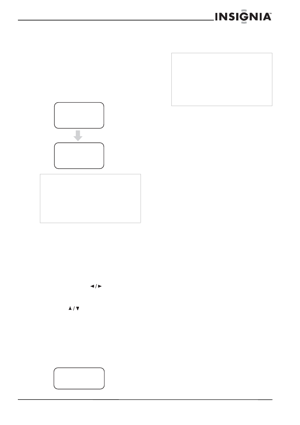 Changement de la langue audio, Sélection de la langue des sous-titres, Changement de l’angle de prise de vues | Lecture en boucle | Insignia NS-20CLTV User Manual | Page 35 / 74
