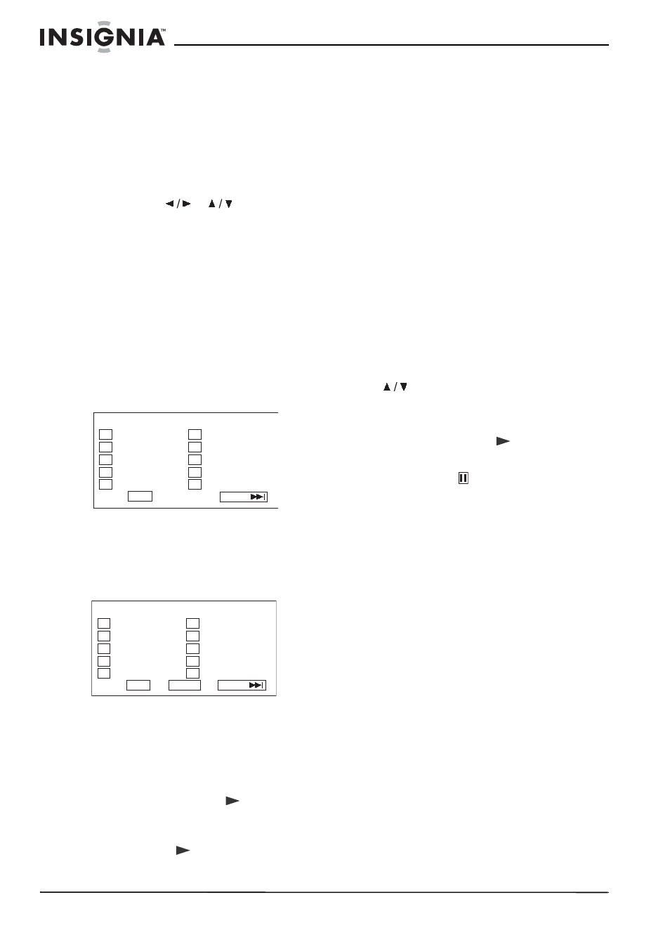 Lecture de cd, Agrandissement de l’image, Lecture programmée | Lecture de chapitres en mode aléatoire, Lecture d'un cd audio, Lecture en boucle | Insignia NS-20CLTV User Manual | Page 36 / 74