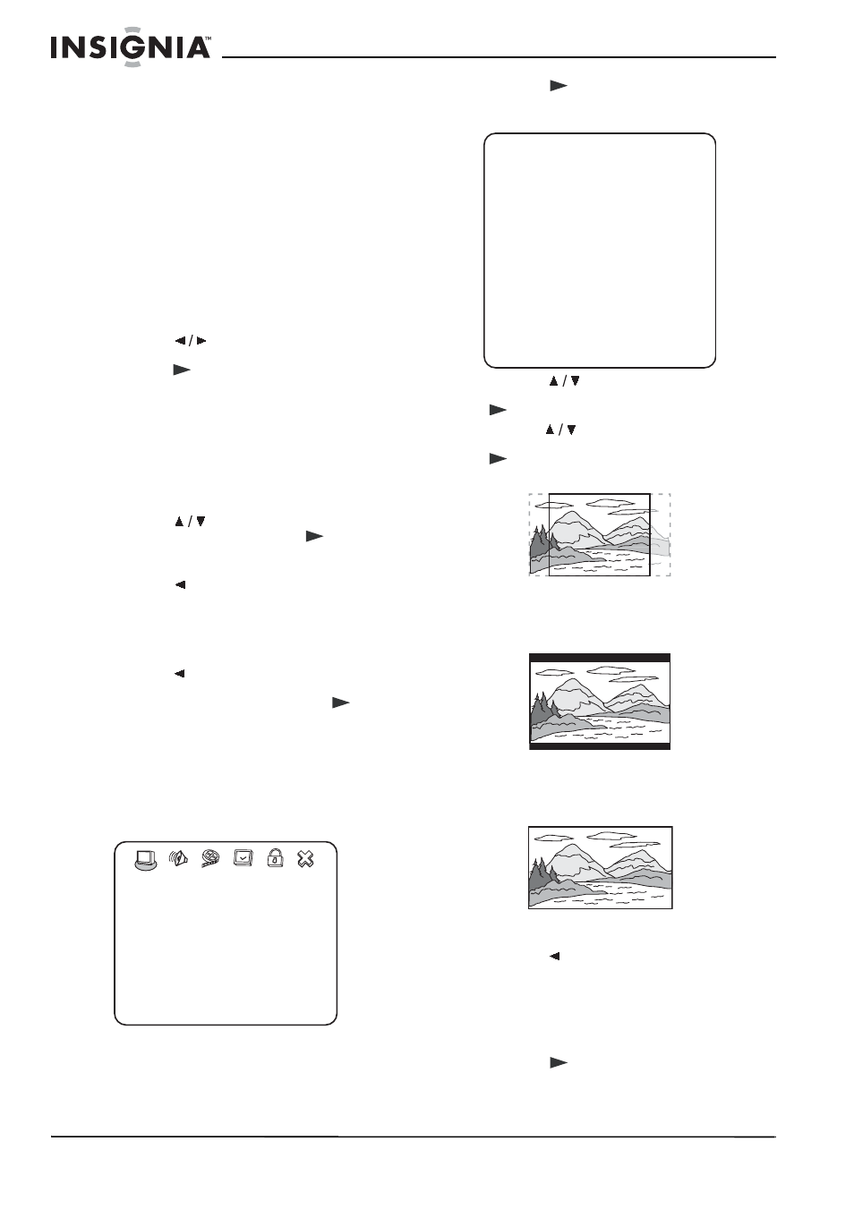 Cómo abrir y navegar el menú de configuración, Cómo cambiar configuraciones generales | Insignia NS-20CLTV User Manual | Page 66 / 74