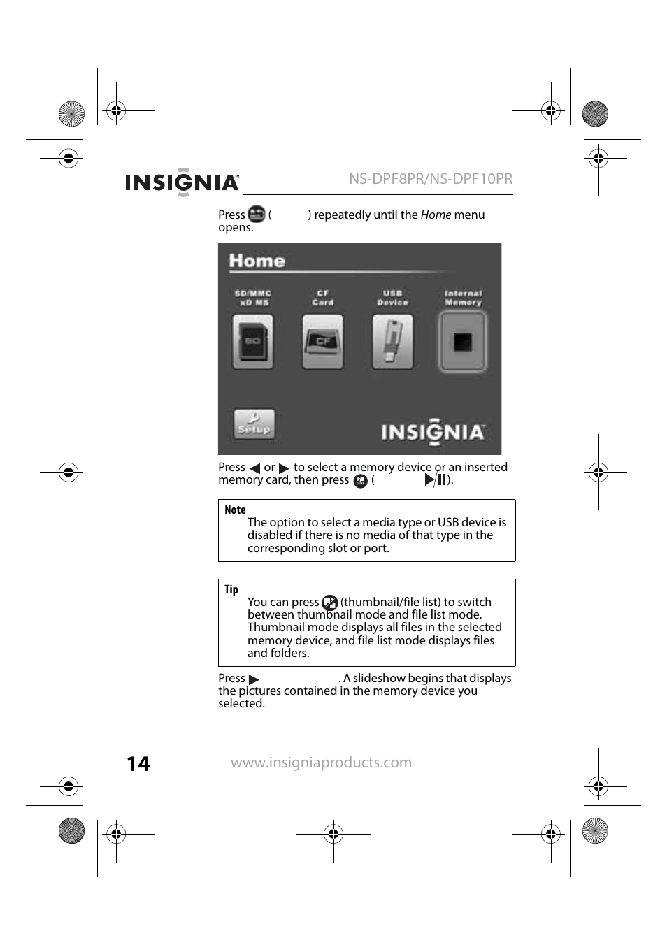 Insignia NS-DPF8PR User Manual | Page 16 / 52