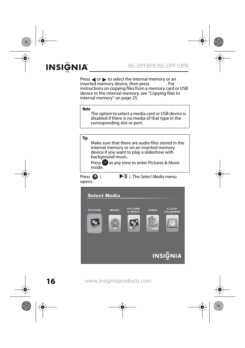 Insignia NS-DPF8PR User Manual | Page 18 / 52