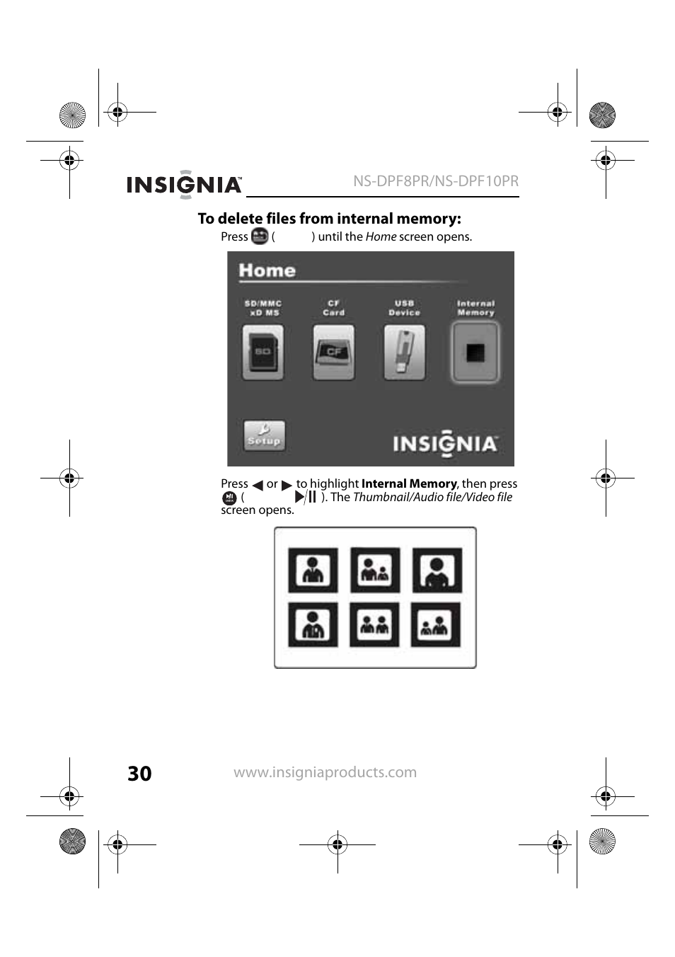 Insignia NS-DPF8PR User Manual | Page 32 / 52