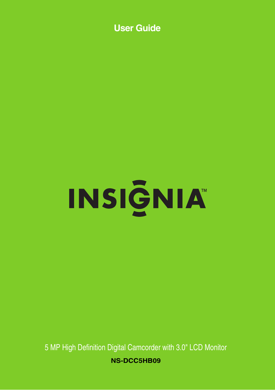 Insignia NS-DCC5HB09 User Manual | 34 pages