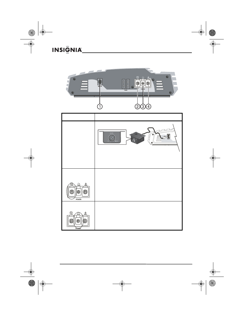 Rear view | Insignia NS-A1200 User Manual | Page 8 / 62
