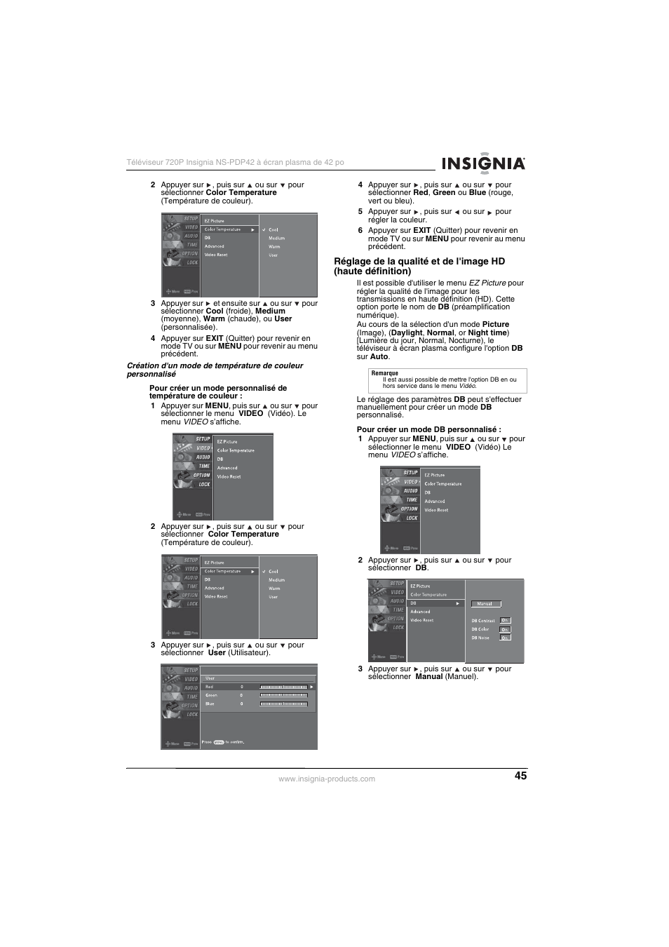 Insignia NS-PDP42 User Manual | Page 47 / 98