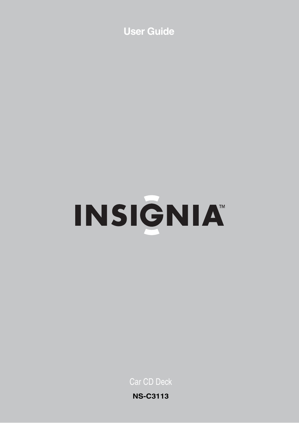 Insignia NS-C3113 User Manual | 12 pages