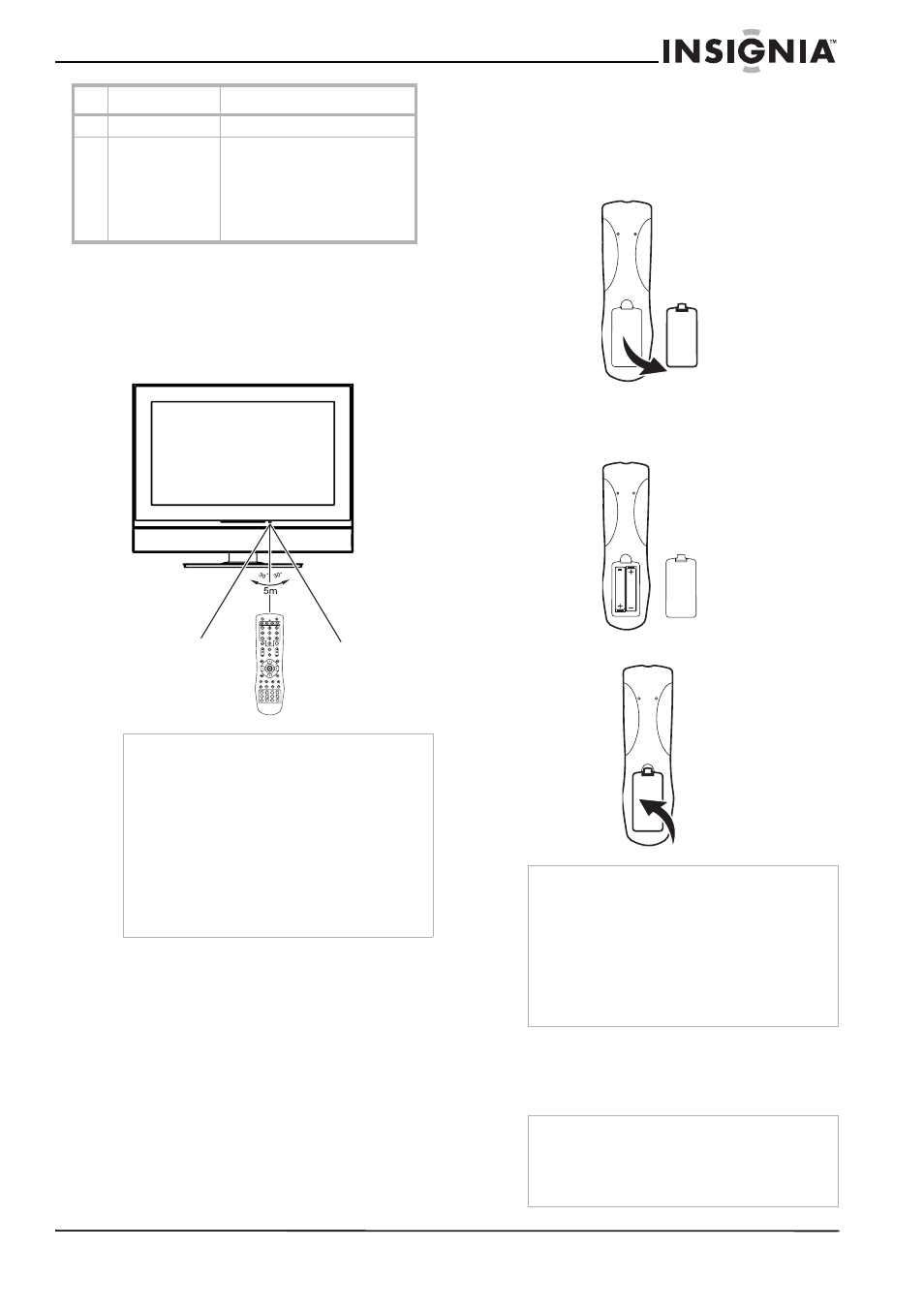 Using the remote control, To use the remote control, Setting up your tv | Installing remote control batteries, To install the remote control batteries, Connecting your tv to a power outlet, To connect your tv to a power outlet | Insignia NS-LCD32FS User Manual | Page 7 / 84