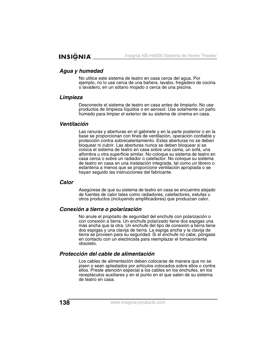 Insignia NS-H4005 User Manual | Page 140 / 208