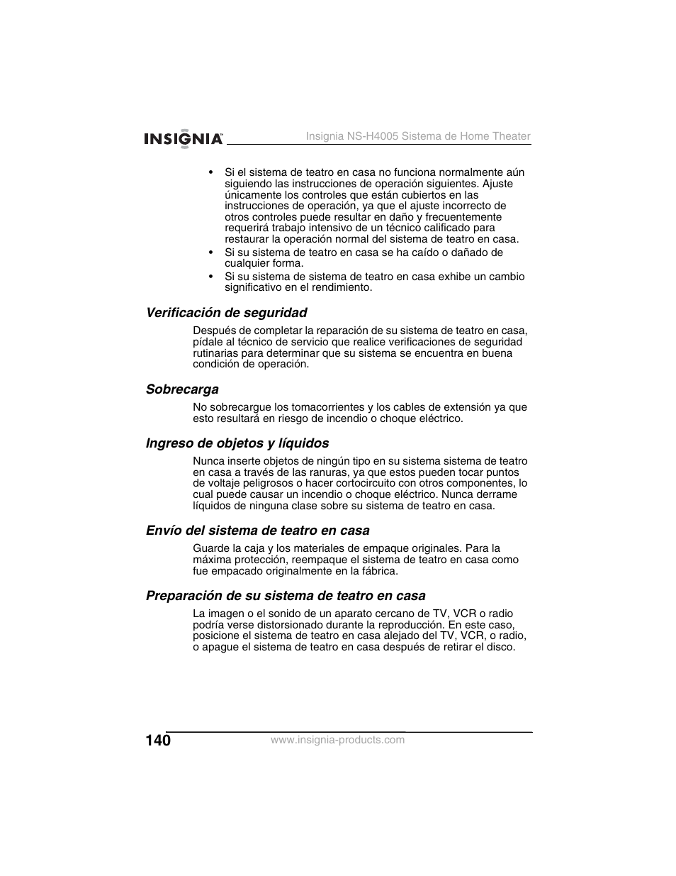 Insignia NS-H4005 User Manual | Page 142 / 208