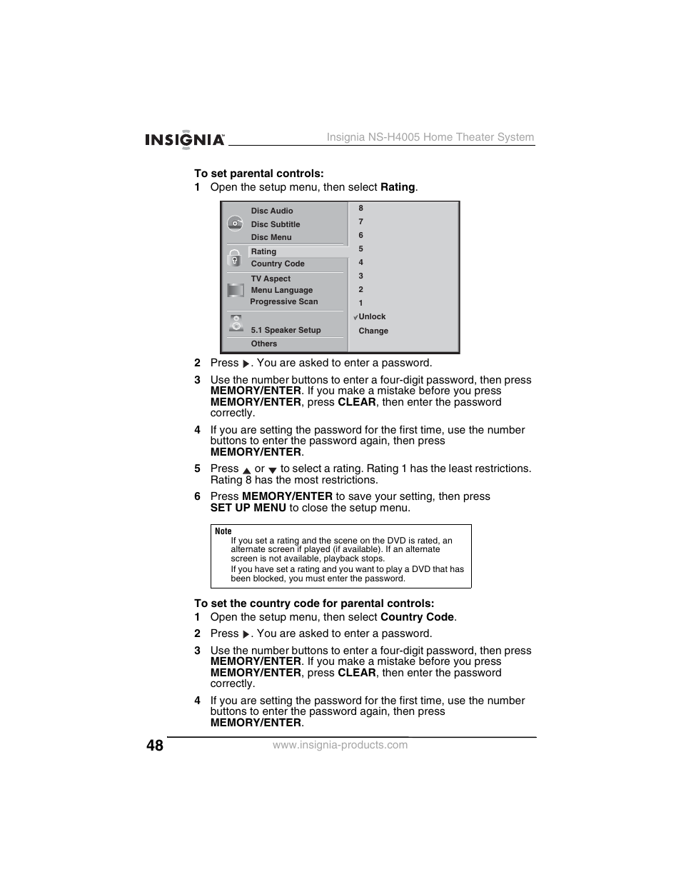 Insignia NS-H4005 User Manual | Page 50 / 208