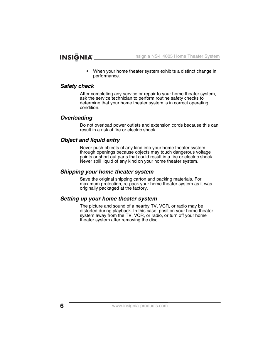Insignia NS-H4005 User Manual | Page 8 / 208