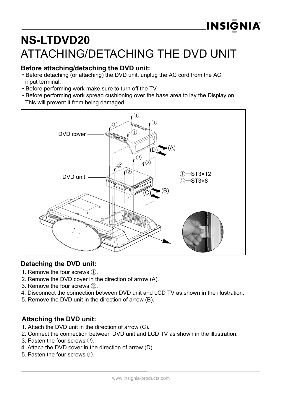 Insignia NS-LTDVD20 User Manual | 1 page