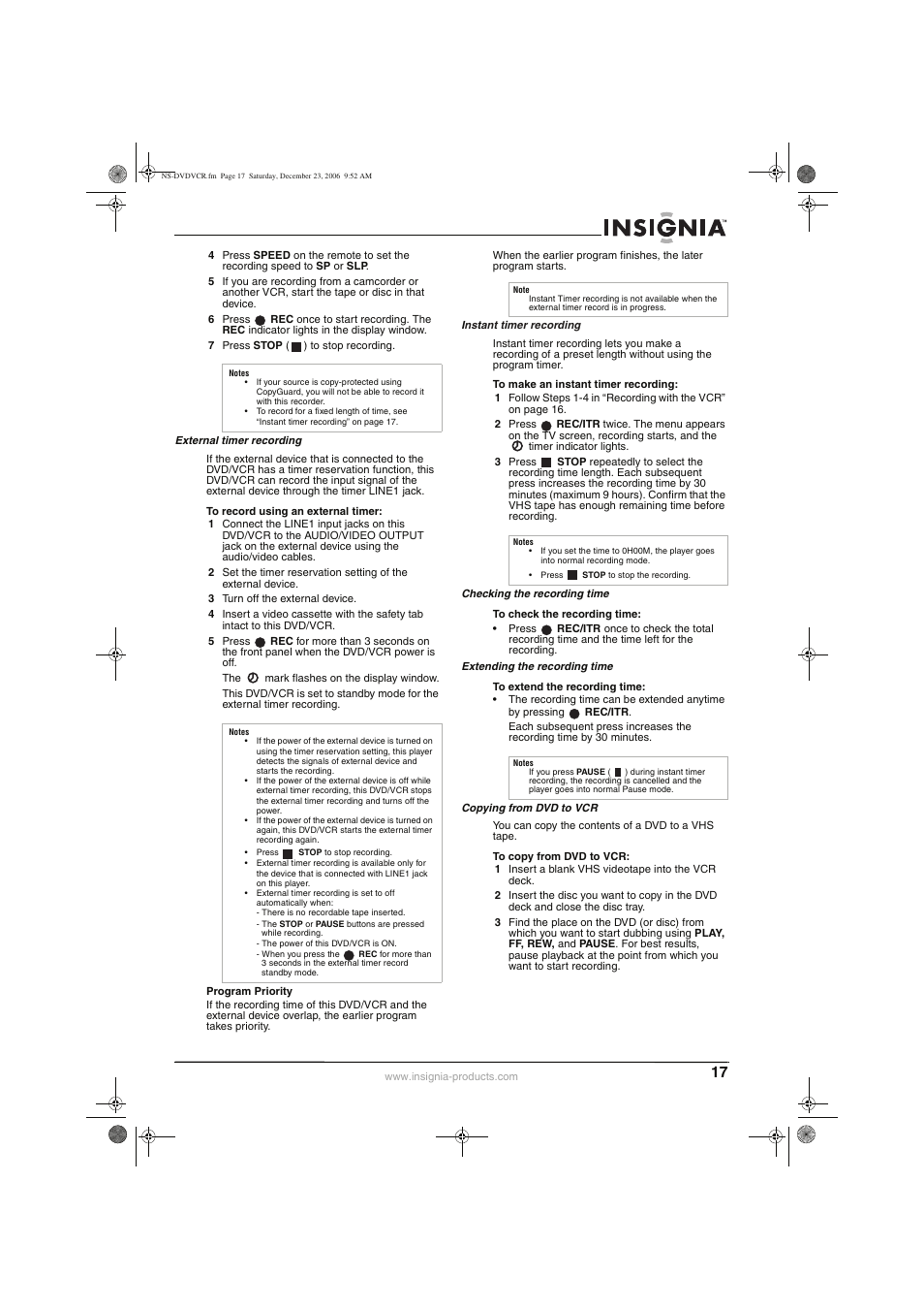 Insignia 55423-3645 User Manual | Page 17 / 78