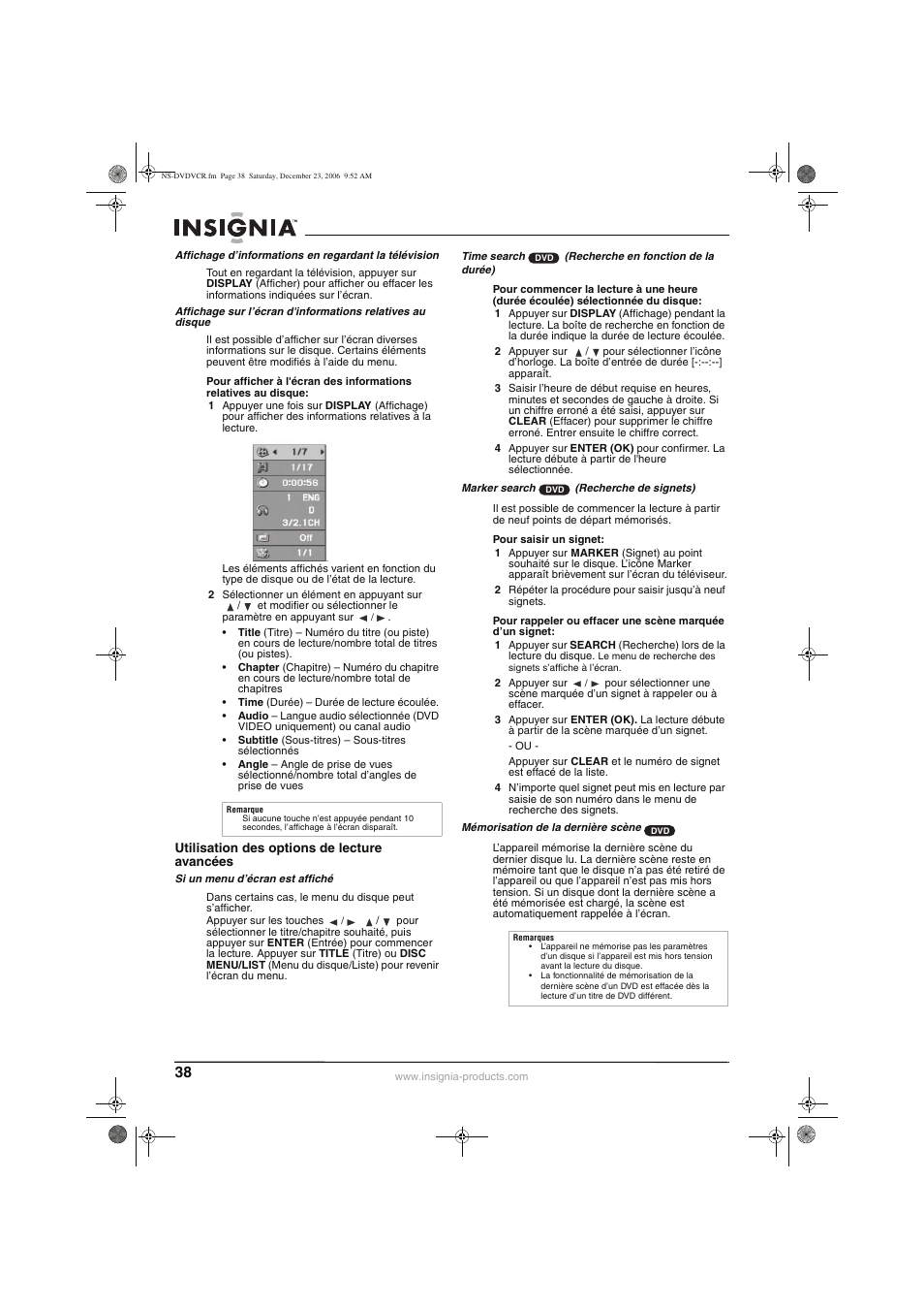 Insignia 55423-3645 User Manual | Page 38 / 78