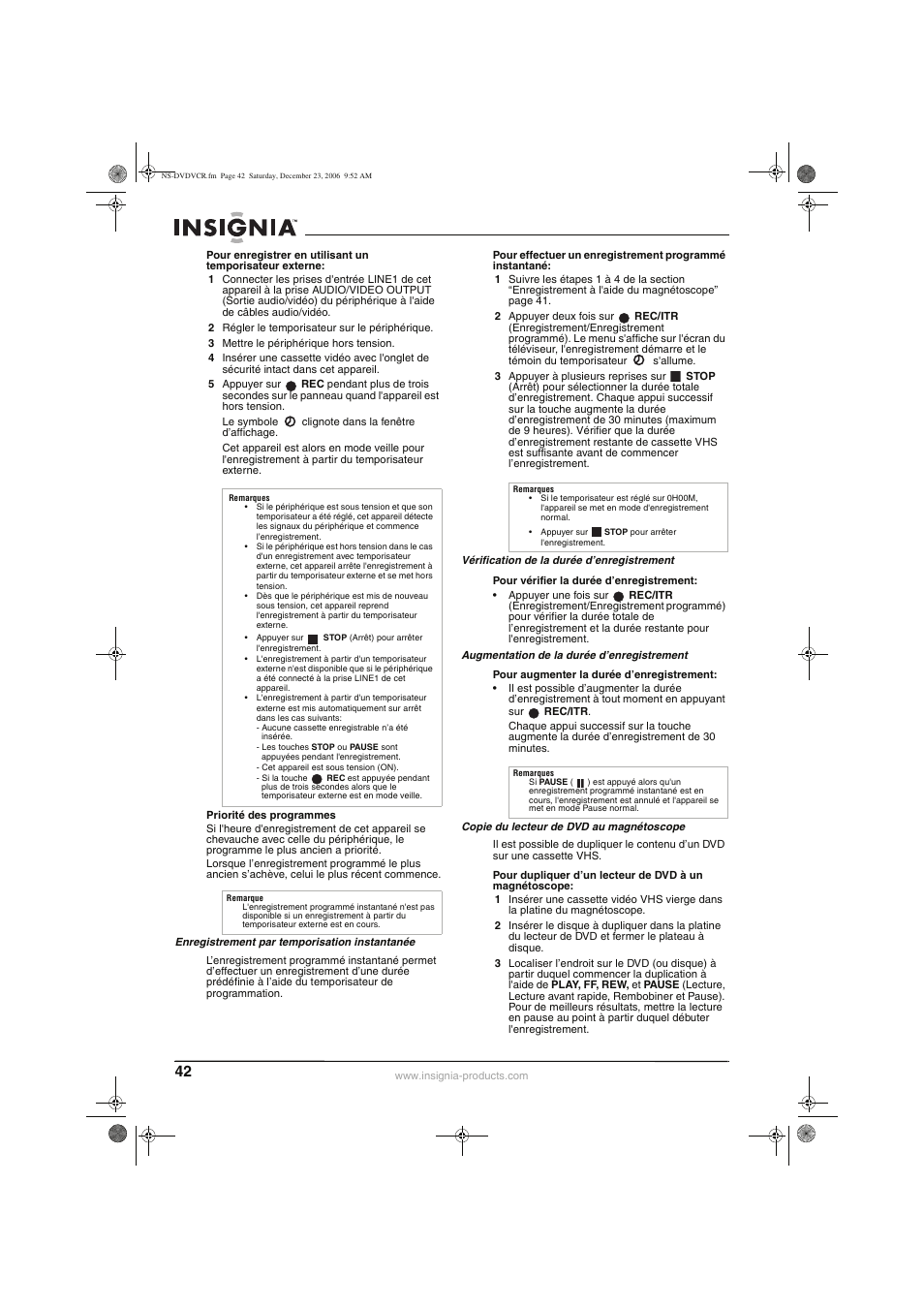 Insignia 55423-3645 User Manual | Page 42 / 78