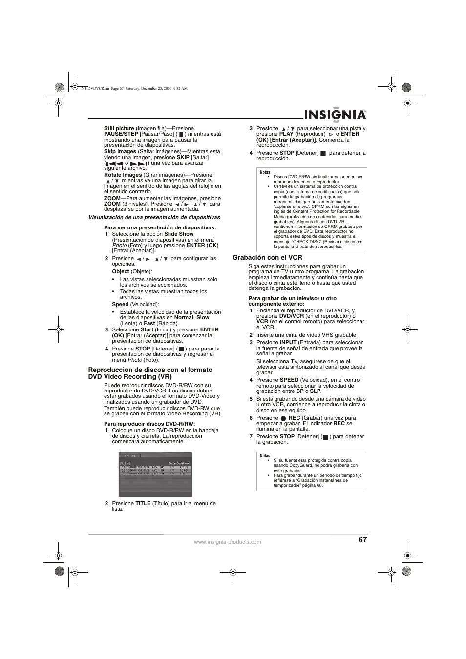 Insignia 55423-3645 User Manual | Page 67 / 78