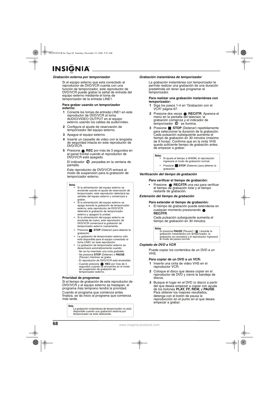 Insignia 55423-3645 User Manual | Page 68 / 78