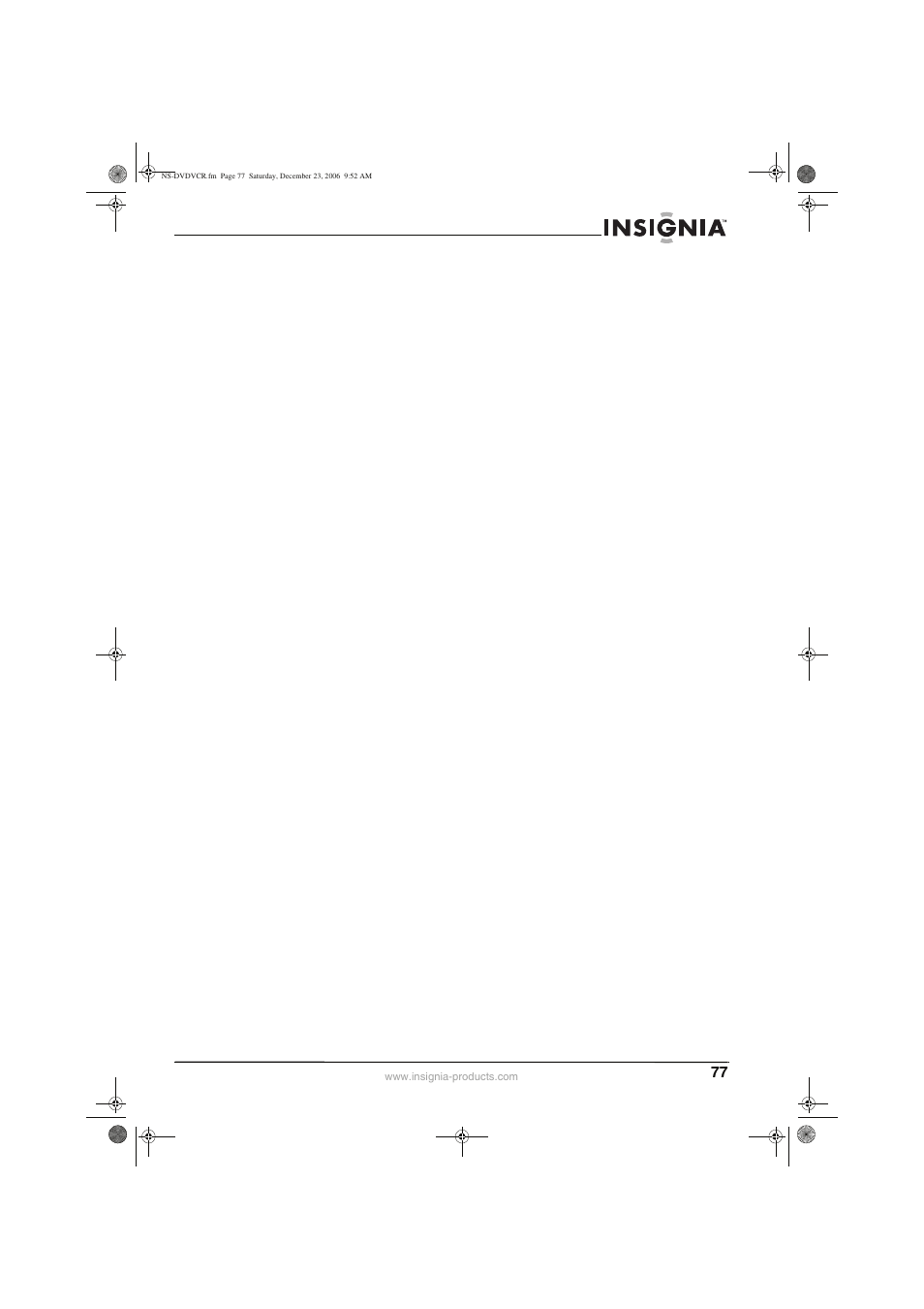 Insignia 55423-3645 User Manual | Page 77 / 78