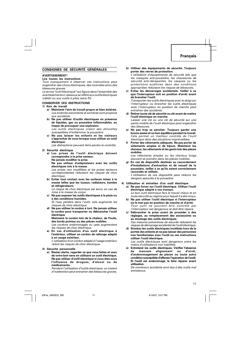 Français | Insignia H 65SD2 User Manual | Page 12 / 41