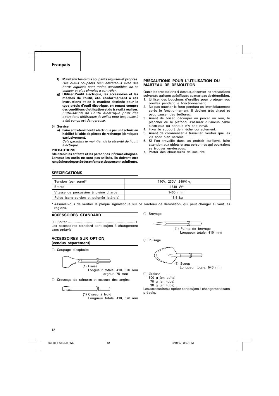 Français | Insignia H 65SD2 User Manual | Page 13 / 41