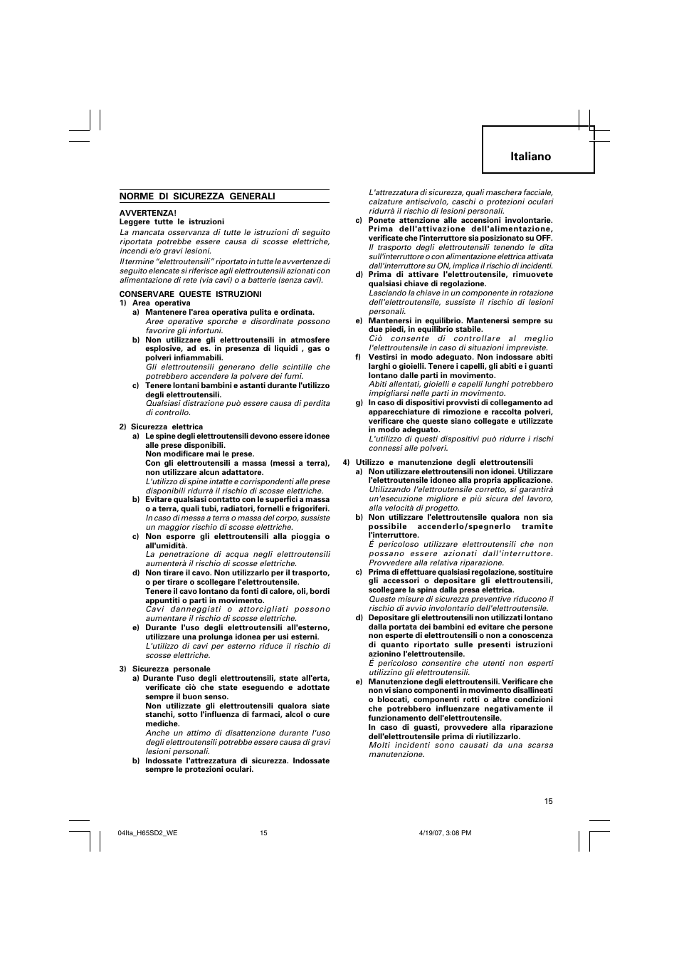 Italiano | Insignia H 65SD2 User Manual | Page 16 / 41