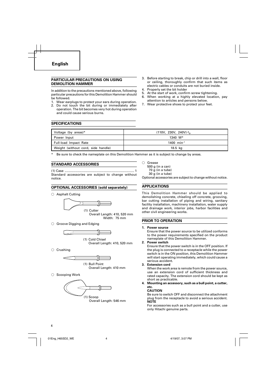 English | Insignia H 65SD2 User Manual | Page 5 / 41