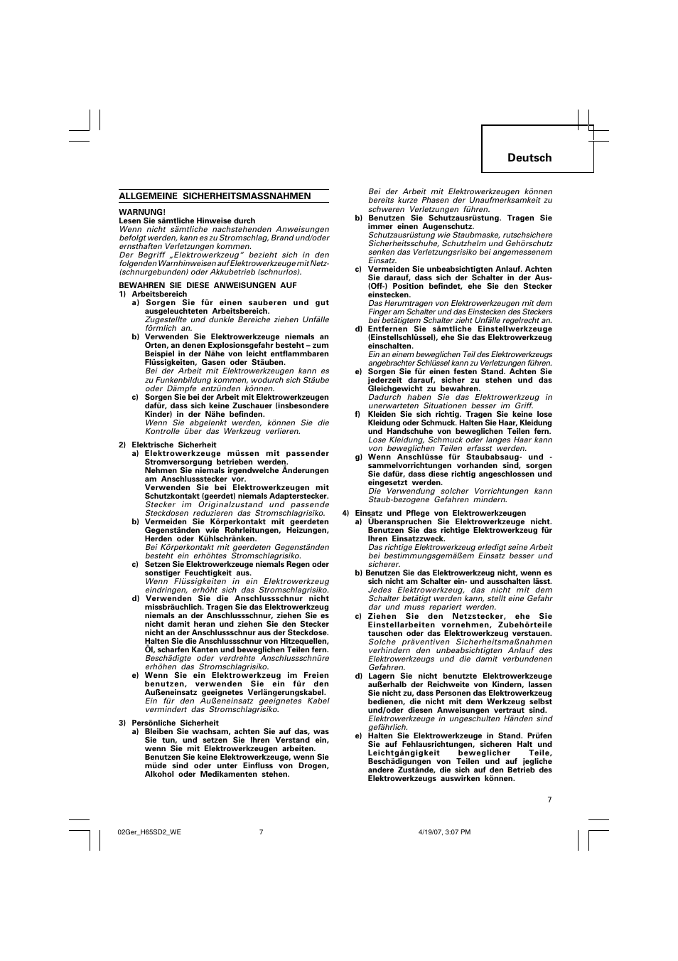 Deutsch | Insignia H 65SD2 User Manual | Page 8 / 41