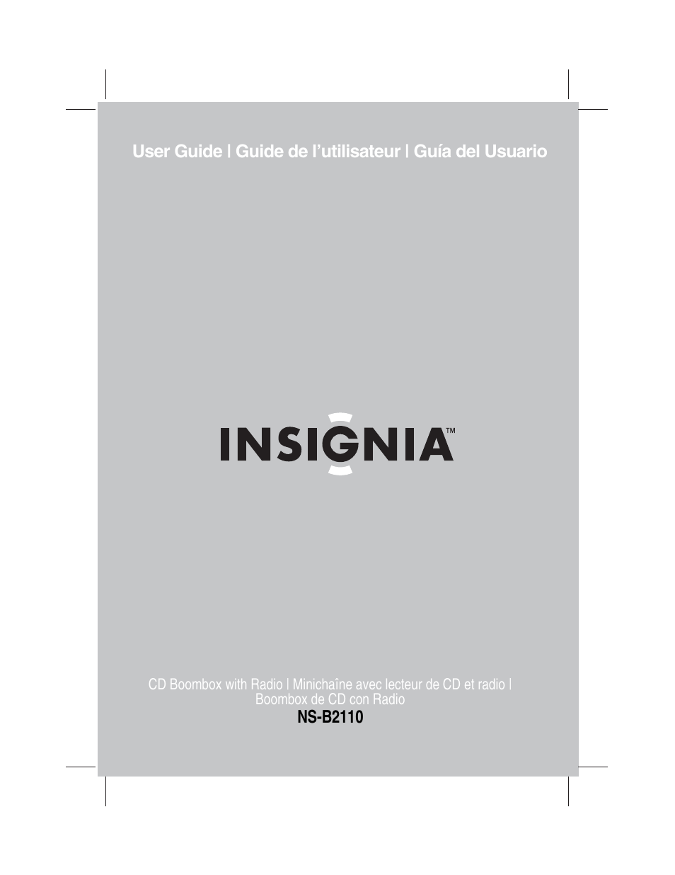 Insignia NS-B2110 User Manual | 58 pages