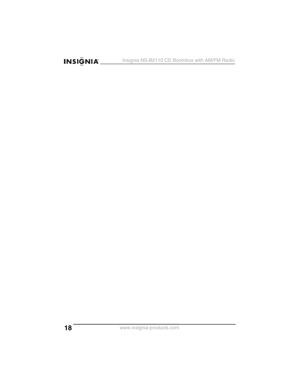 Insignia NS-B2110 User Manual | Page 18 / 58