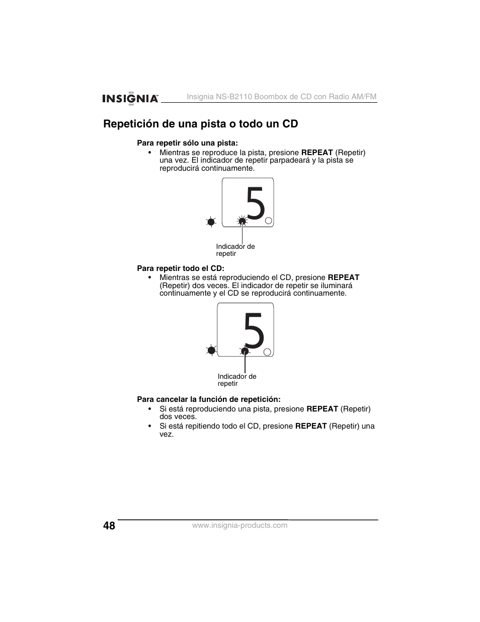 Insignia NS-B2110 User Manual | Page 48 / 58