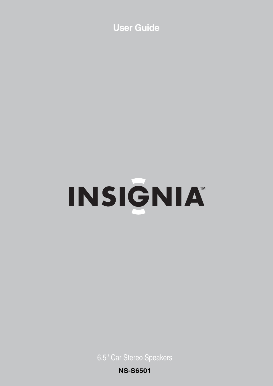 Insignia NS-S6501 User Manual | 8 pages