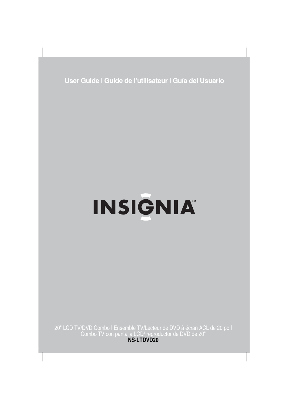 Insignia NS-LTDVD20 User Manual | 92 pages