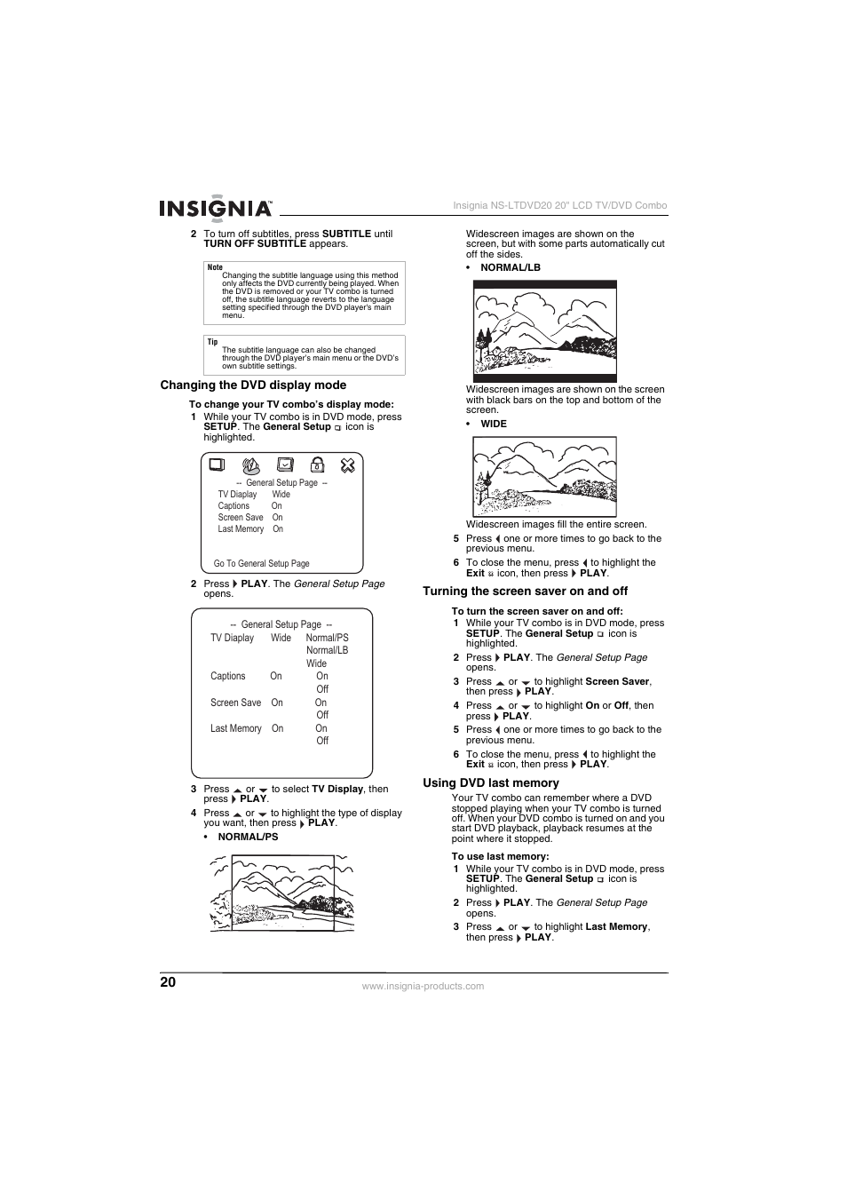 Insignia NS-LTDVD20 User Manual | Page 22 / 92