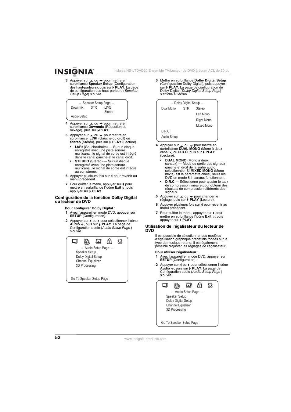 Insignia NS-LTDVD20 User Manual | Page 54 / 92