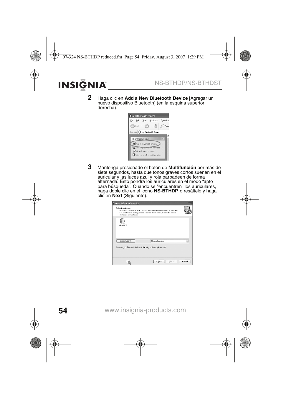 Insignia NS-BTHDST User Manual | Page 56 / 72