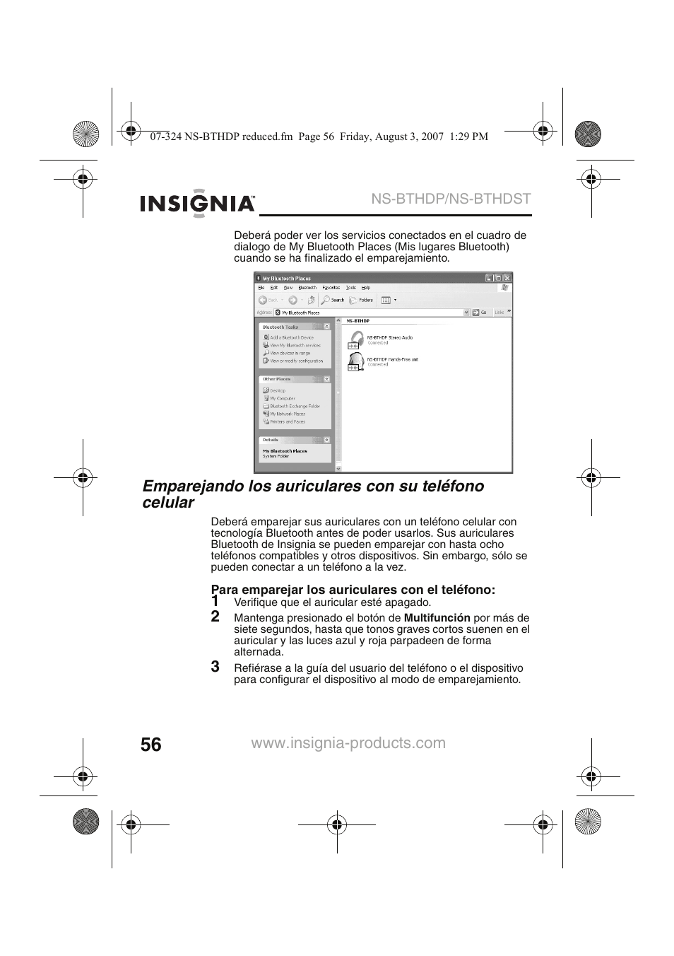 Insignia NS-BTHDST User Manual | Page 58 / 72