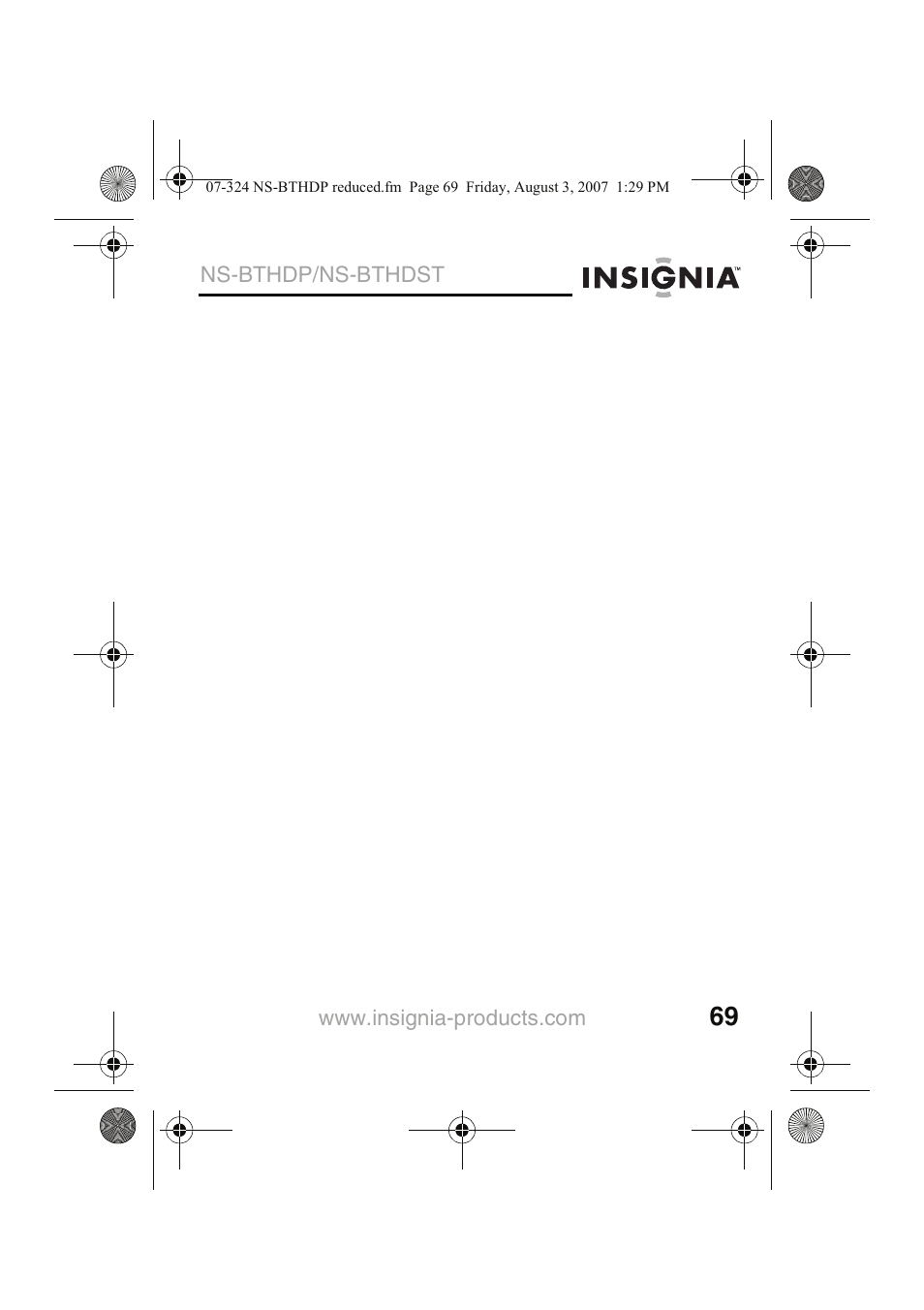 Insignia NS-BTHDST User Manual | Page 71 / 72