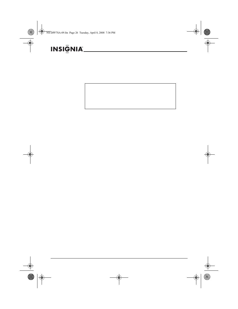 Informations sur la sécurité | Insignia NS-DPF8WA-09 User Manual | Page 26 / 76