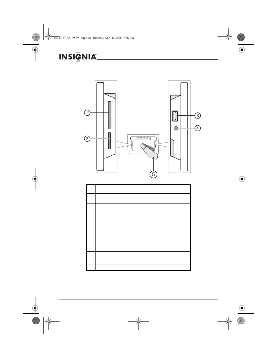 Connecteurs | Insignia NS-DPF8WA-09 User Manual | Page 28 / 76