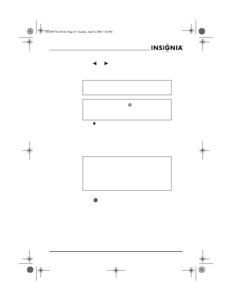 Copie de photos dans la mémoire interne | Insignia NS-DPF8WA-09 User Manual | Page 35 / 76