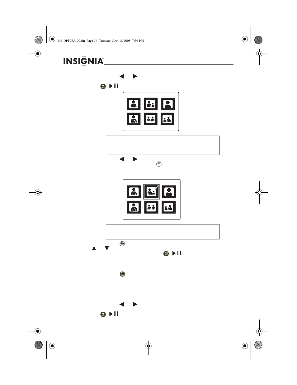 Insignia NS-DPF8WA-09 User Manual | Page 36 / 76