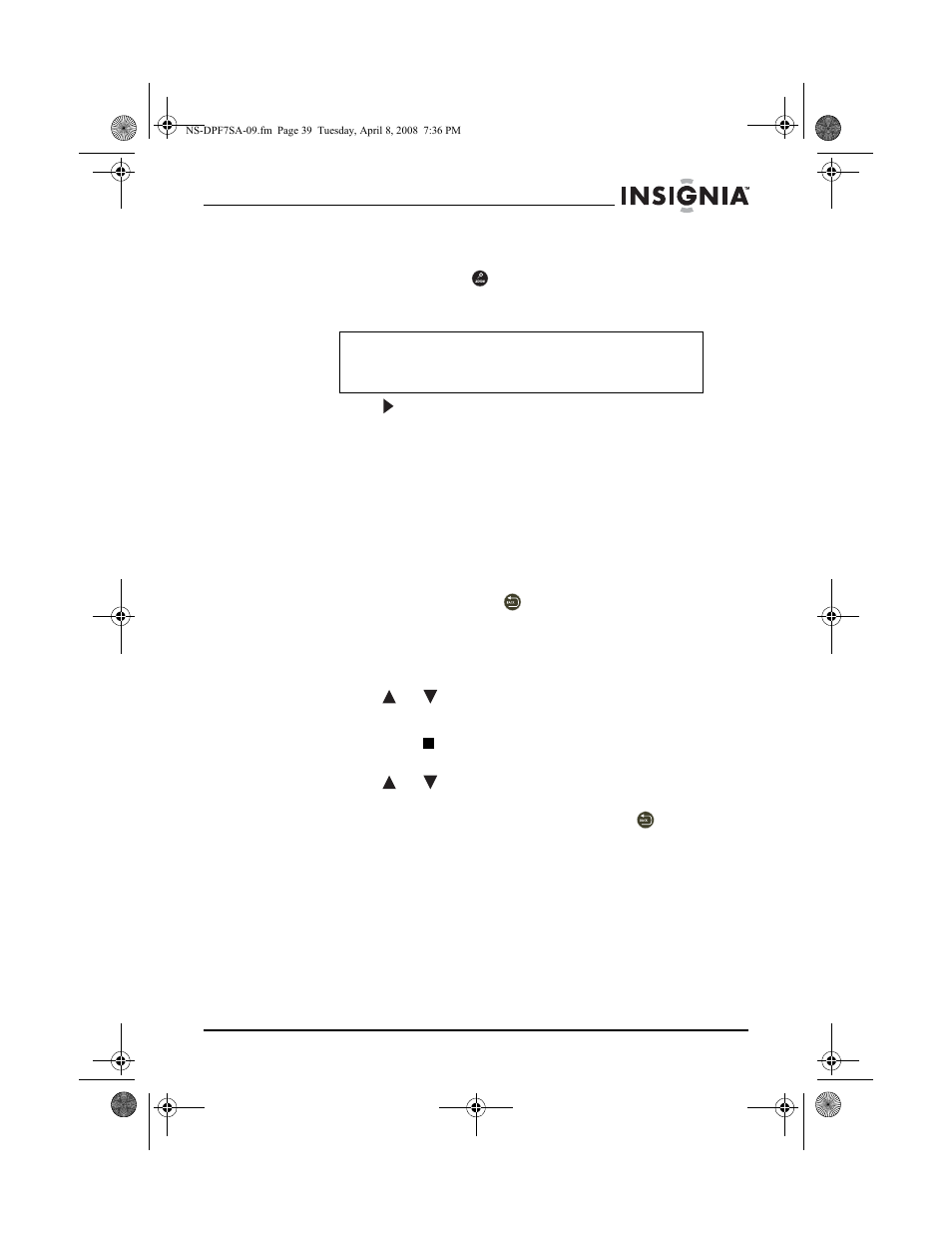 Pour agrandir une photo, Configuration des options de visualisation, Pour régler les options de visualisation | Insignia NS-DPF8WA-09 User Manual | Page 39 / 76