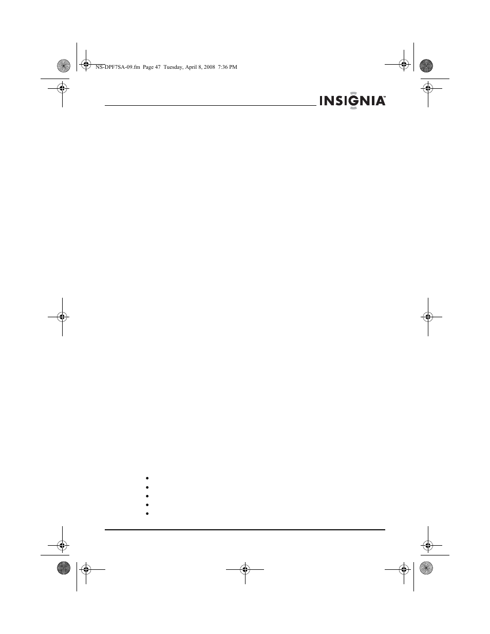 Garantie limitée de six mois, Quelle est la durée de la couverture, Que couvre cette garantie | Comment obtenir une réparation sous garantie, Où cette garantie s’applique-t-elle | Insignia NS-DPF8WA-09 User Manual | Page 47 / 76