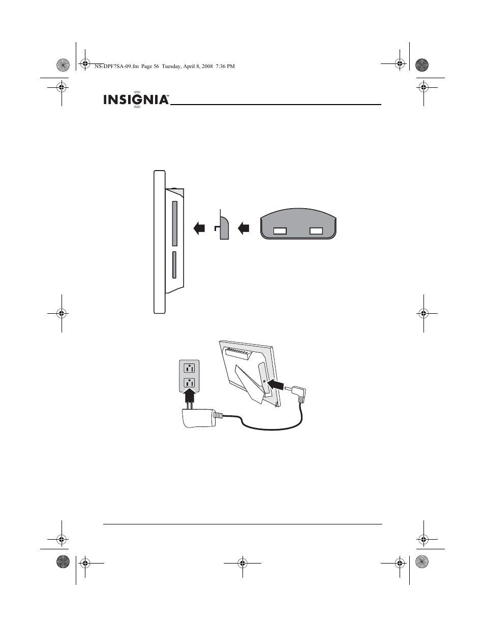 Configuración del marco para fotos, Para ajustar el marco para fotos | Insignia NS-DPF8WA-09 User Manual | Page 56 / 76