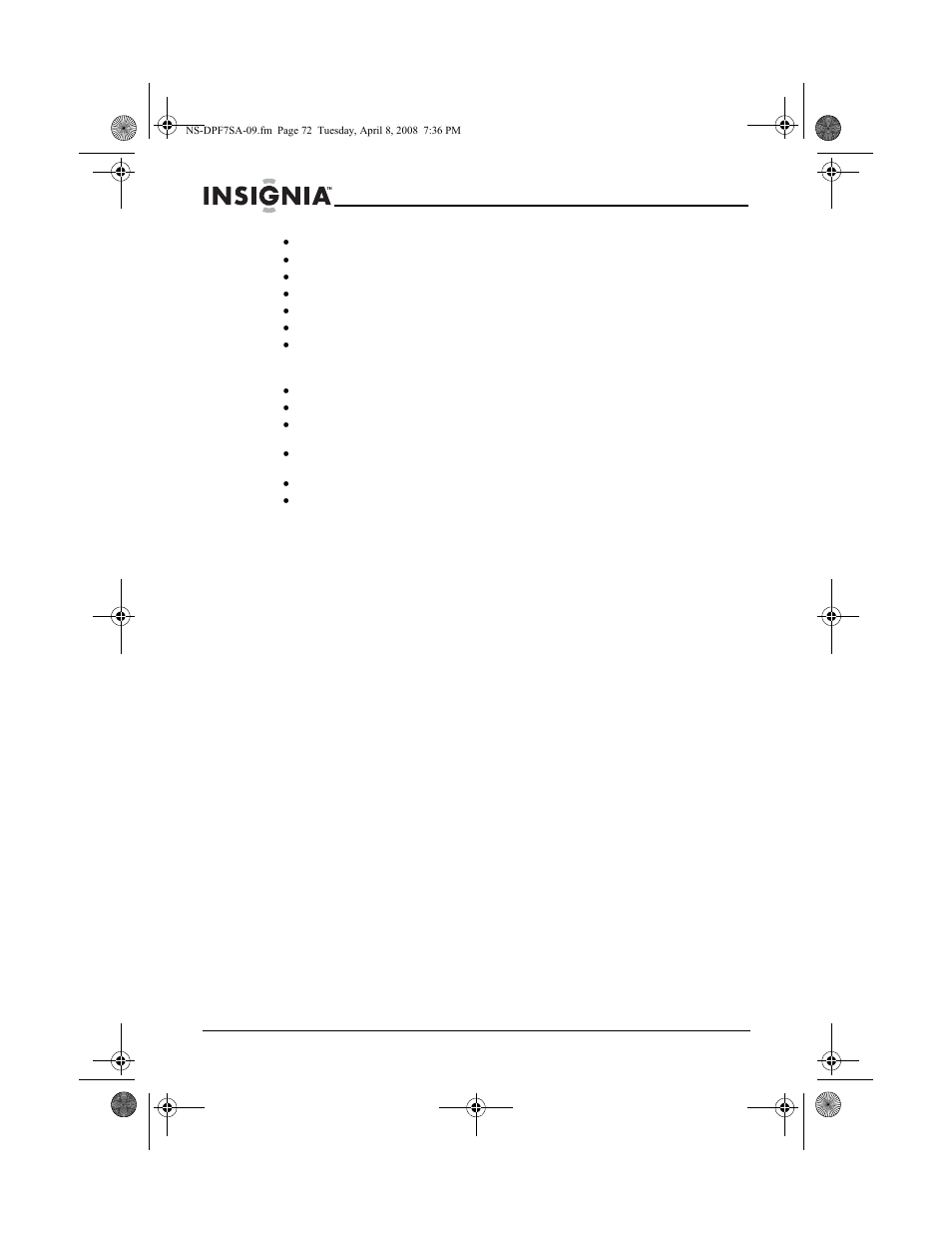 Insignia NS-DPF8WA-09 User Manual | Page 72 / 76