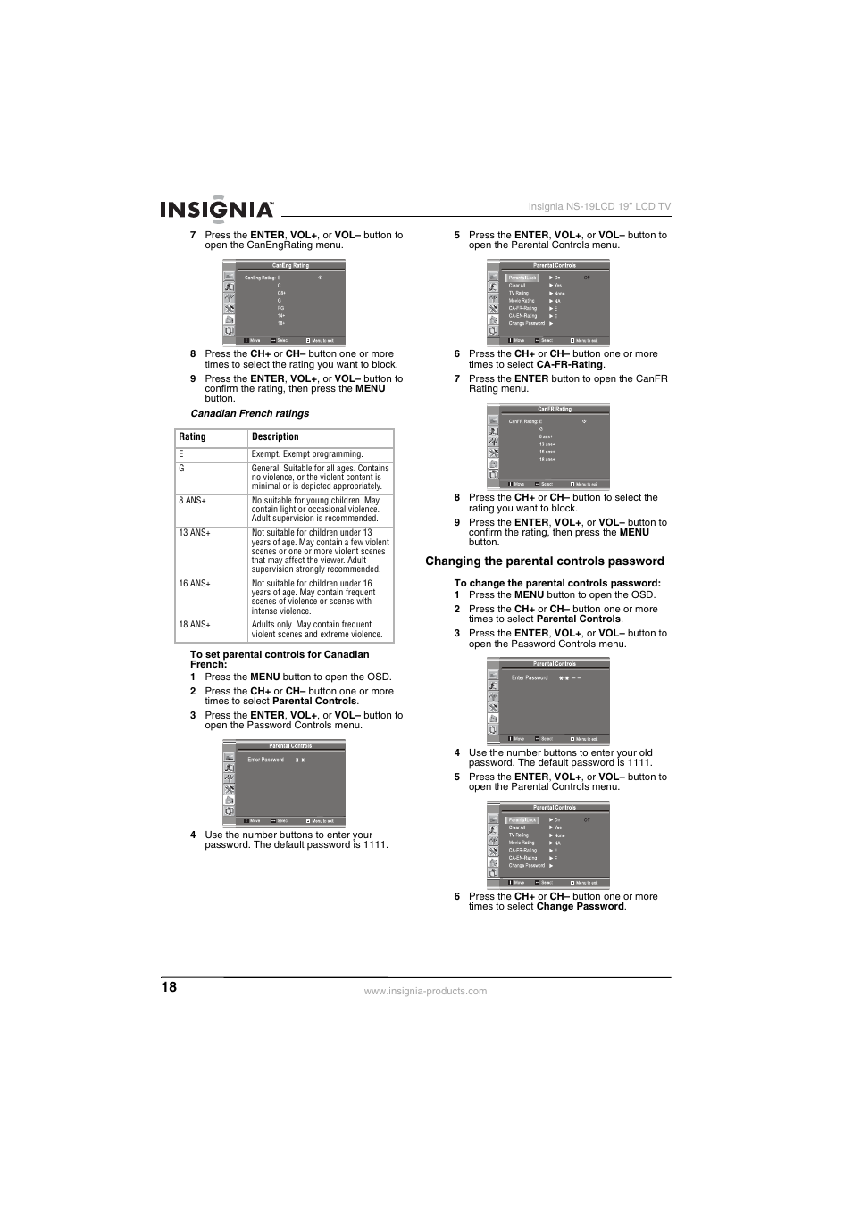 Insignia NS-19LCD User Manual | Page 18 / 72