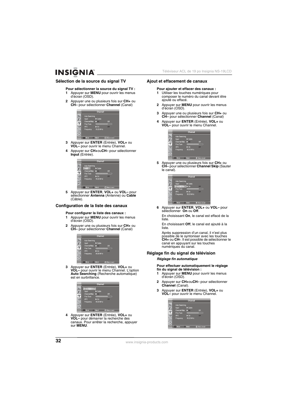 Insignia NS-19LCD User Manual | Page 32 / 72
